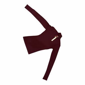 Brand New Skims Women's Size Small Bordeaux Purple Mock Neck Long Sleeve Top